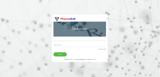 Log-in Screen Screenshot